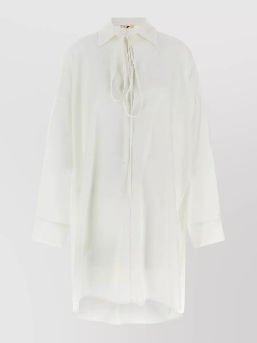 Di.La3 Pari' Silk oversized shirt