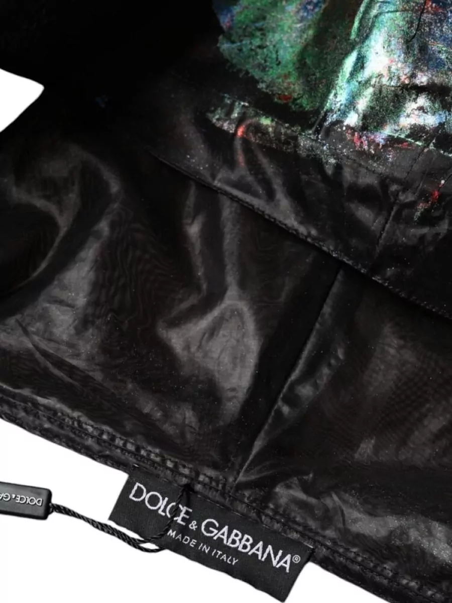 Dolce&Gabbana Printed Hooded Oversized Jacket