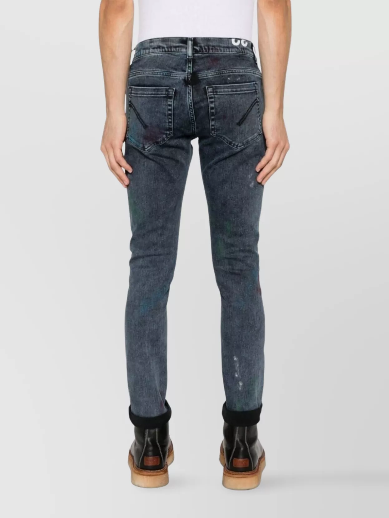Dondup Stretch Denim Trousers George Jeans In Gray