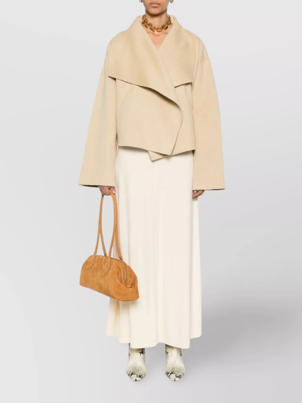 Totême Cropped Blazer Exposed-Seam Detailing