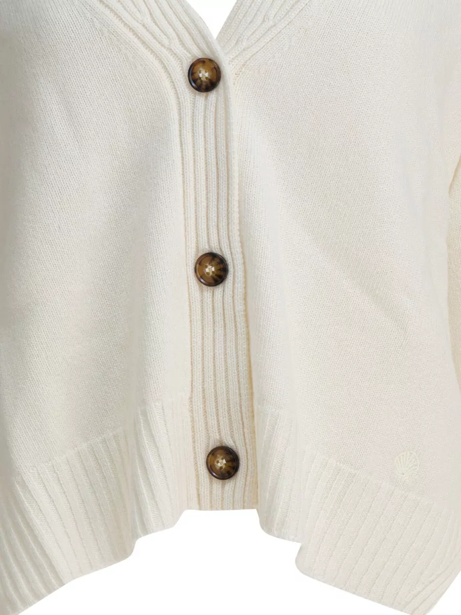 Loulou Studio Cashmere Ribbed V-Neck Cardigan