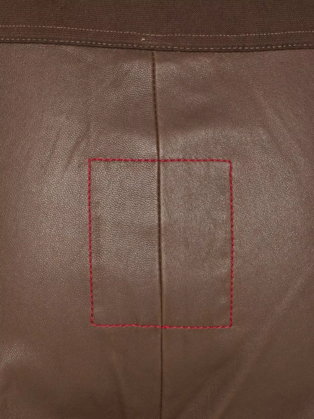 Uma Wang Stretch Leather Trousers Elastic Waist