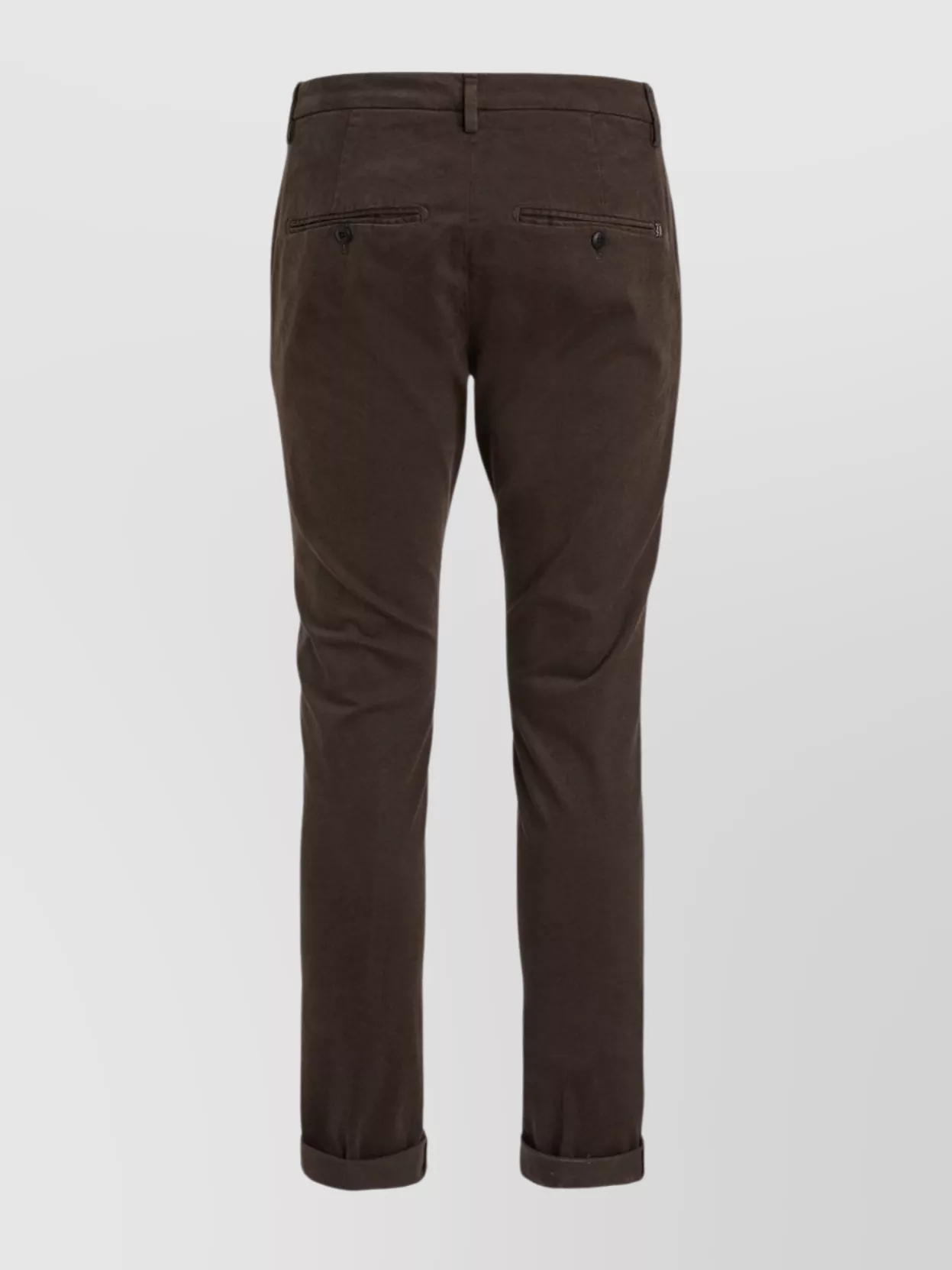 Dondup Cotton Trousers With Belt Loops And Pockets In Brown