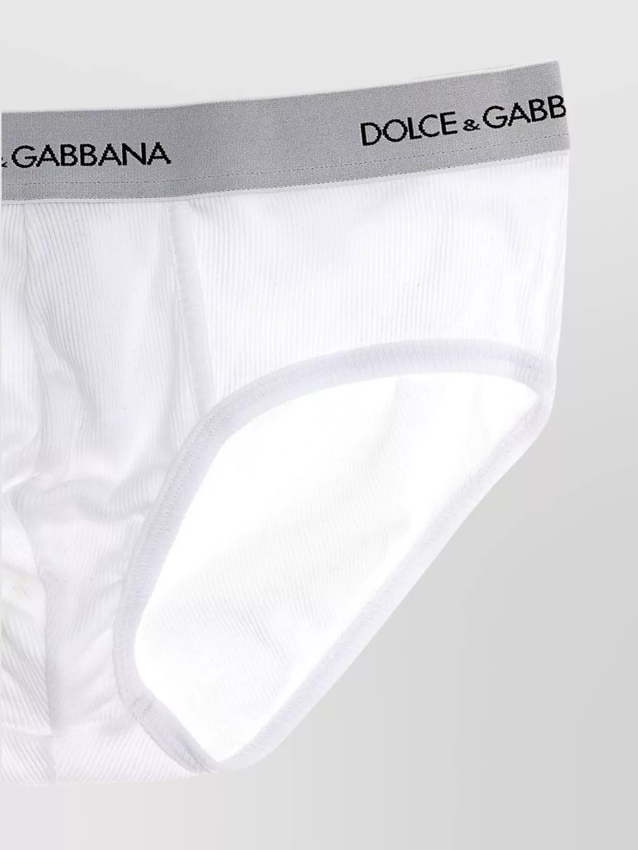 Dolce & Gabbana 'brando' Ribbed Texture Elastic Waistband Briefs