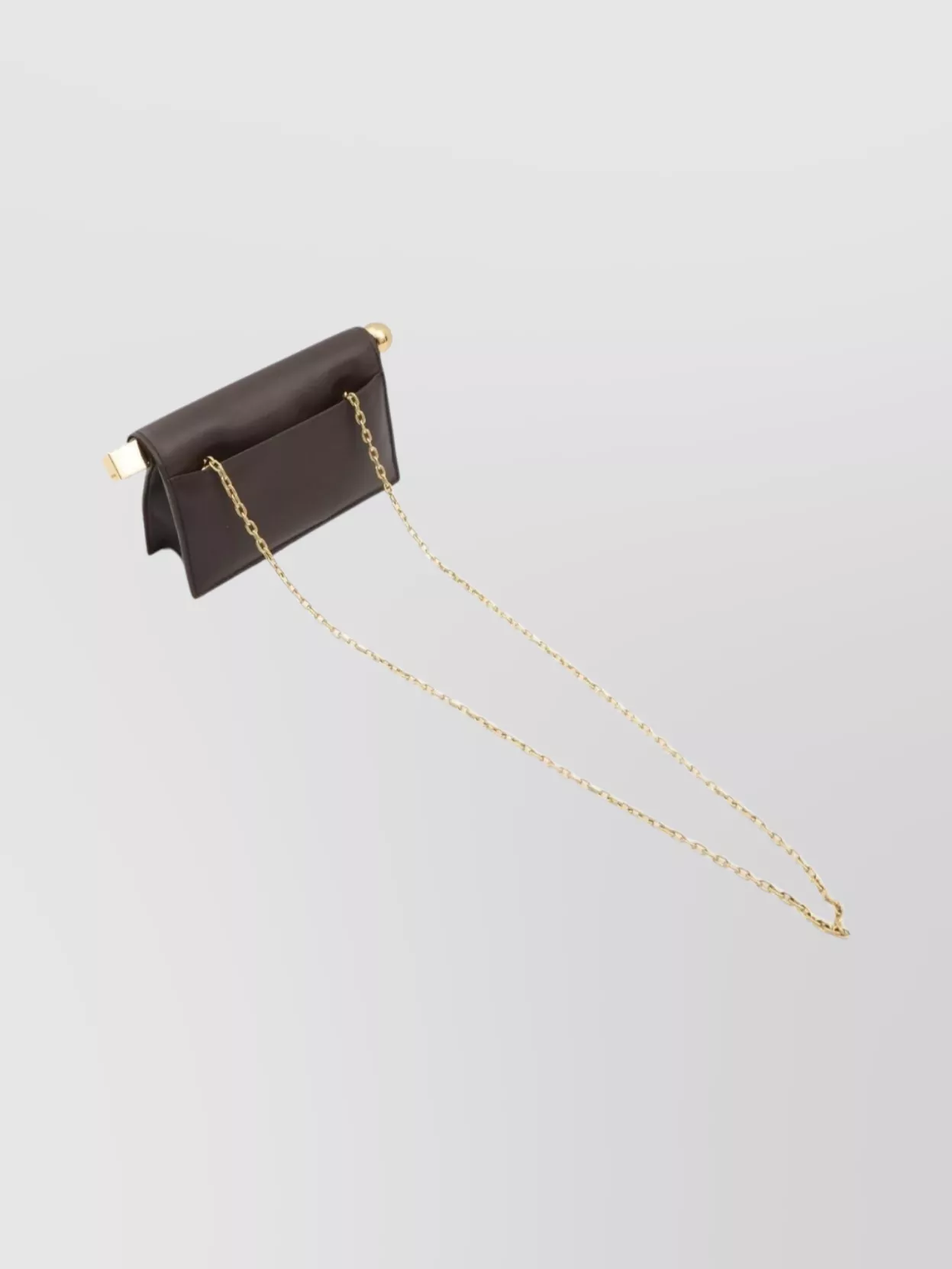 Jacquemus Rectangular Leather Clutch And Chain Strap
