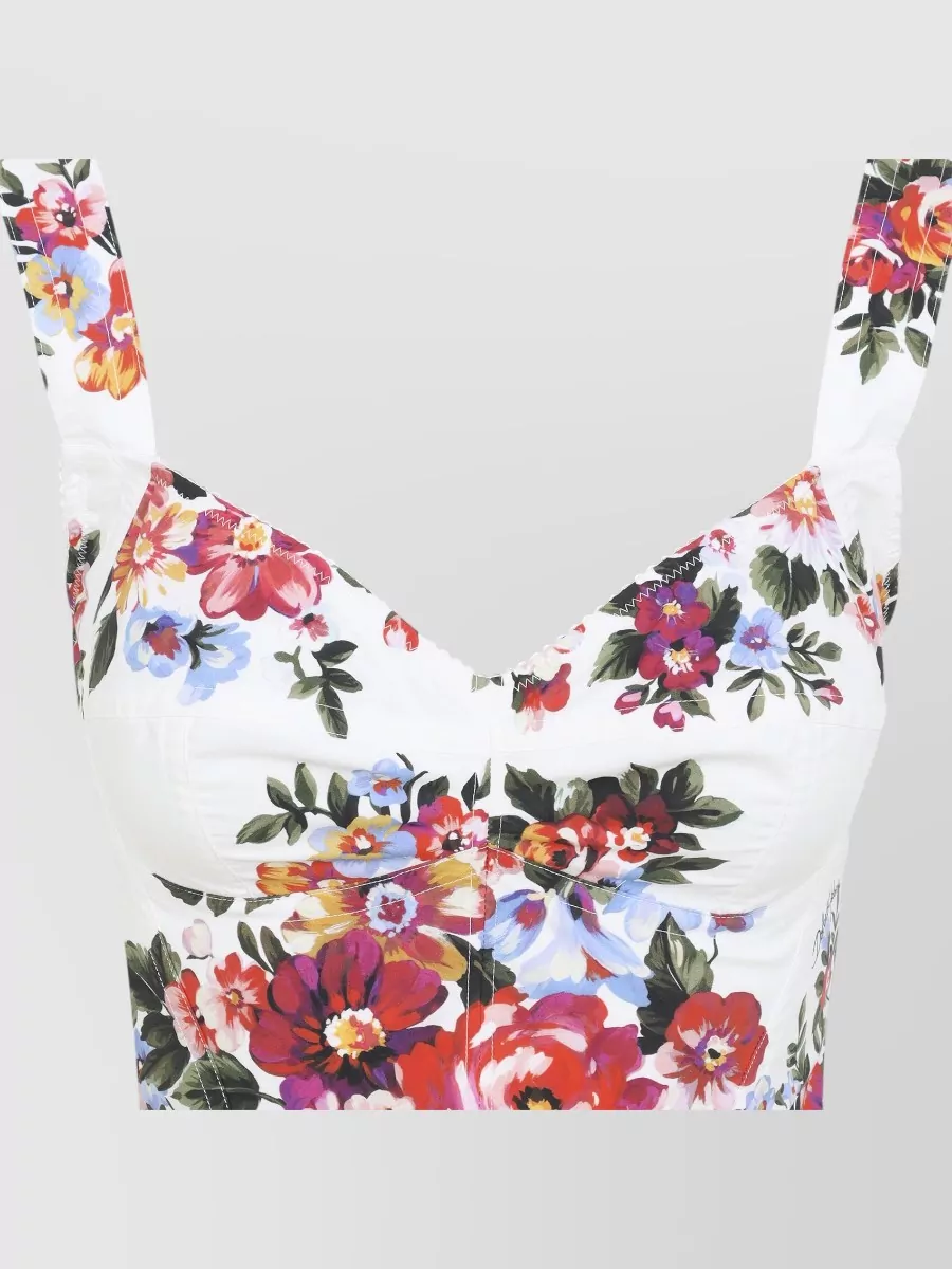Dolce&Gabbana Cotton Bustier Crop Top