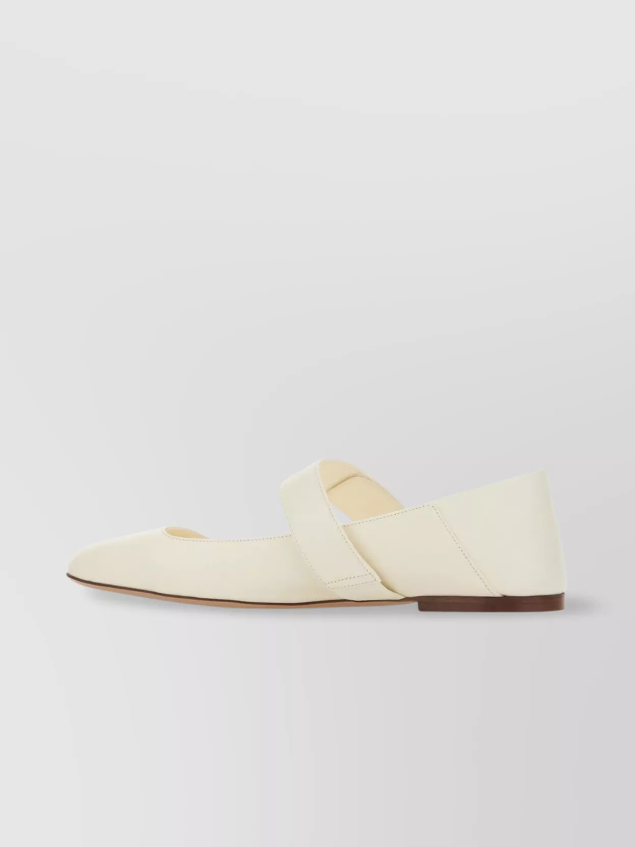 Shop Valentino Leather Ballerinas With Flat Sole And Buckle Detail