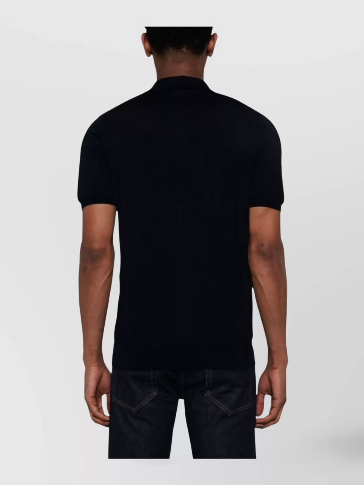 Shop Kiton Polo Collared Shirt Zip Detail