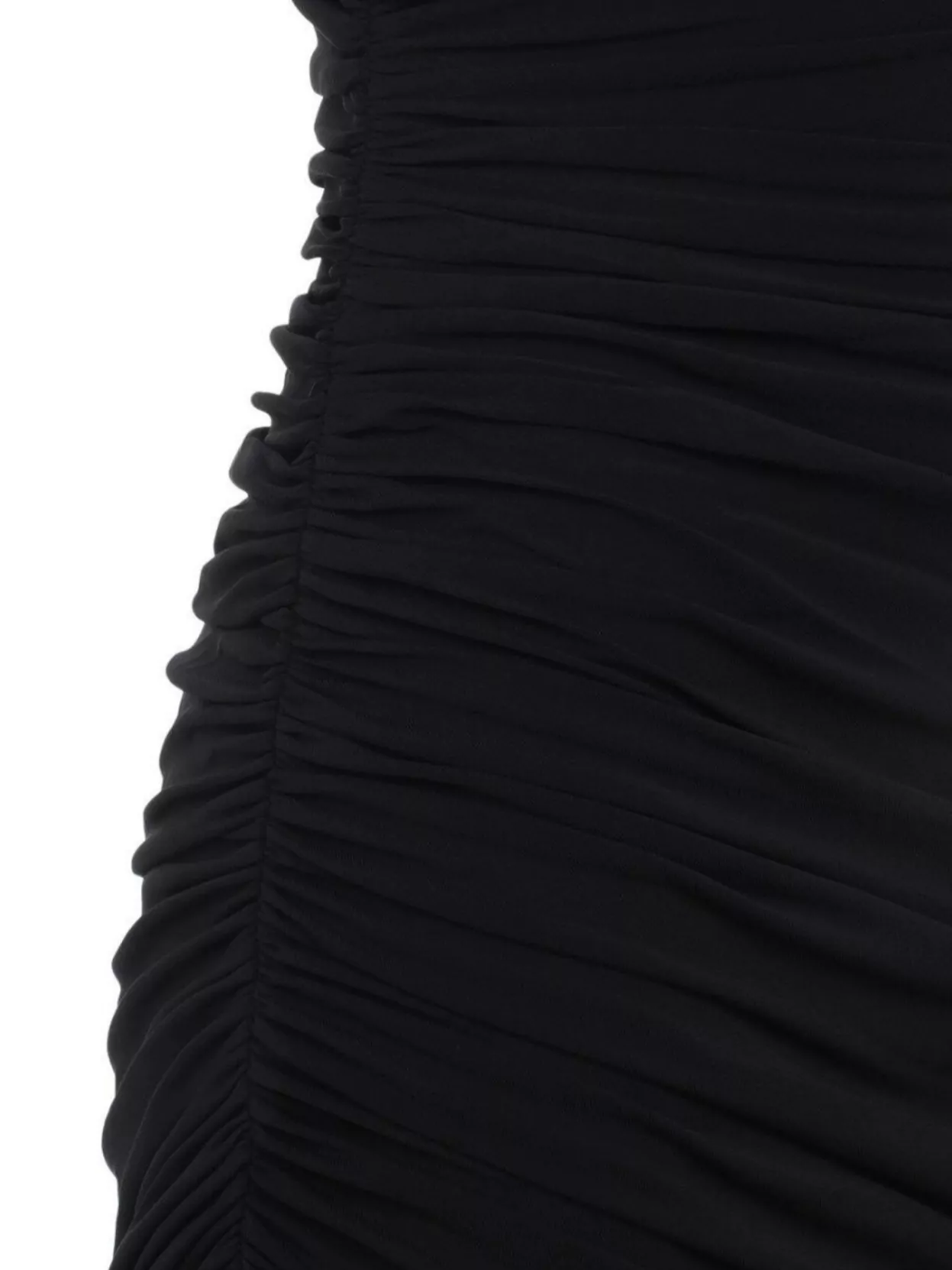 Jacquemus The Piazza Asymmetric Gathered Stretch-jersey Turtleneck Dress In Black