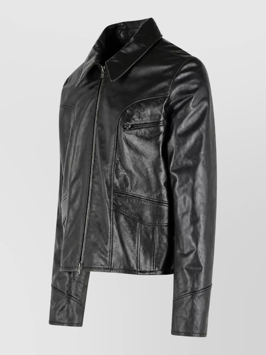 Amiri Leather Zip Jacket