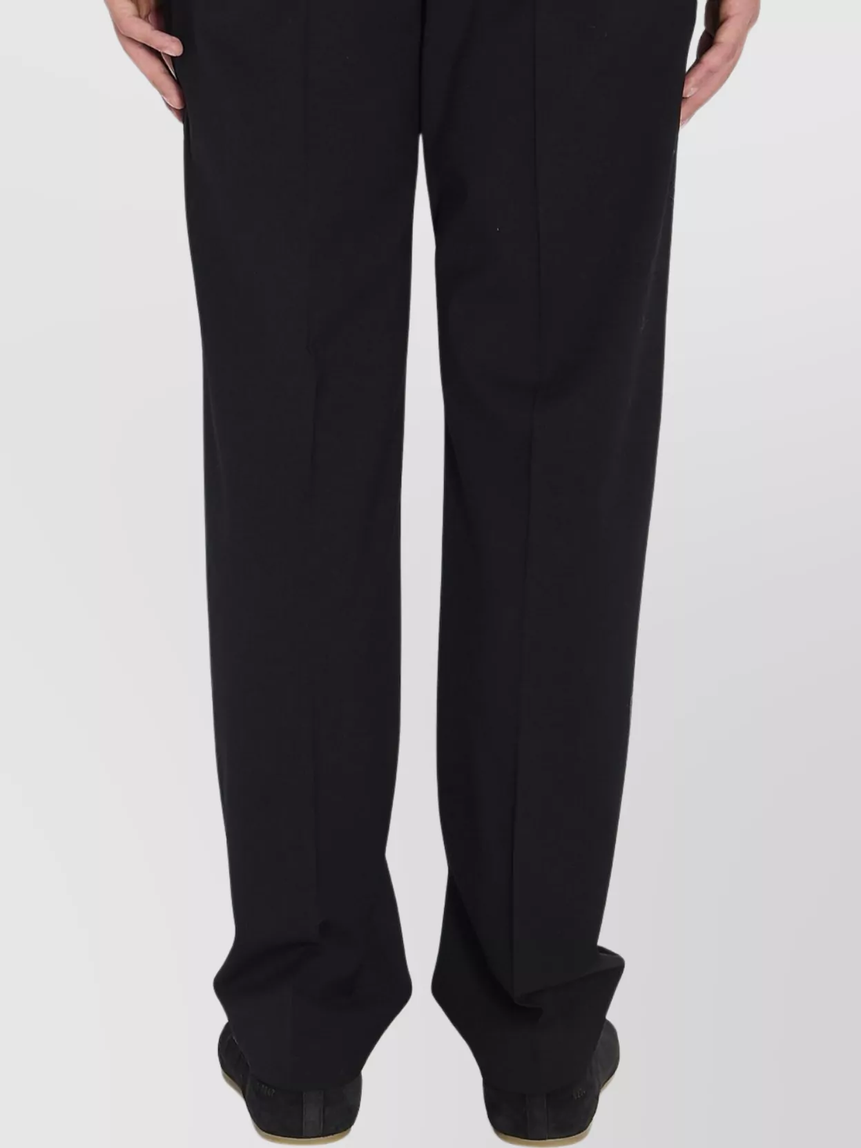 Pt Torino Wool Trousers Mid-Rise Waist