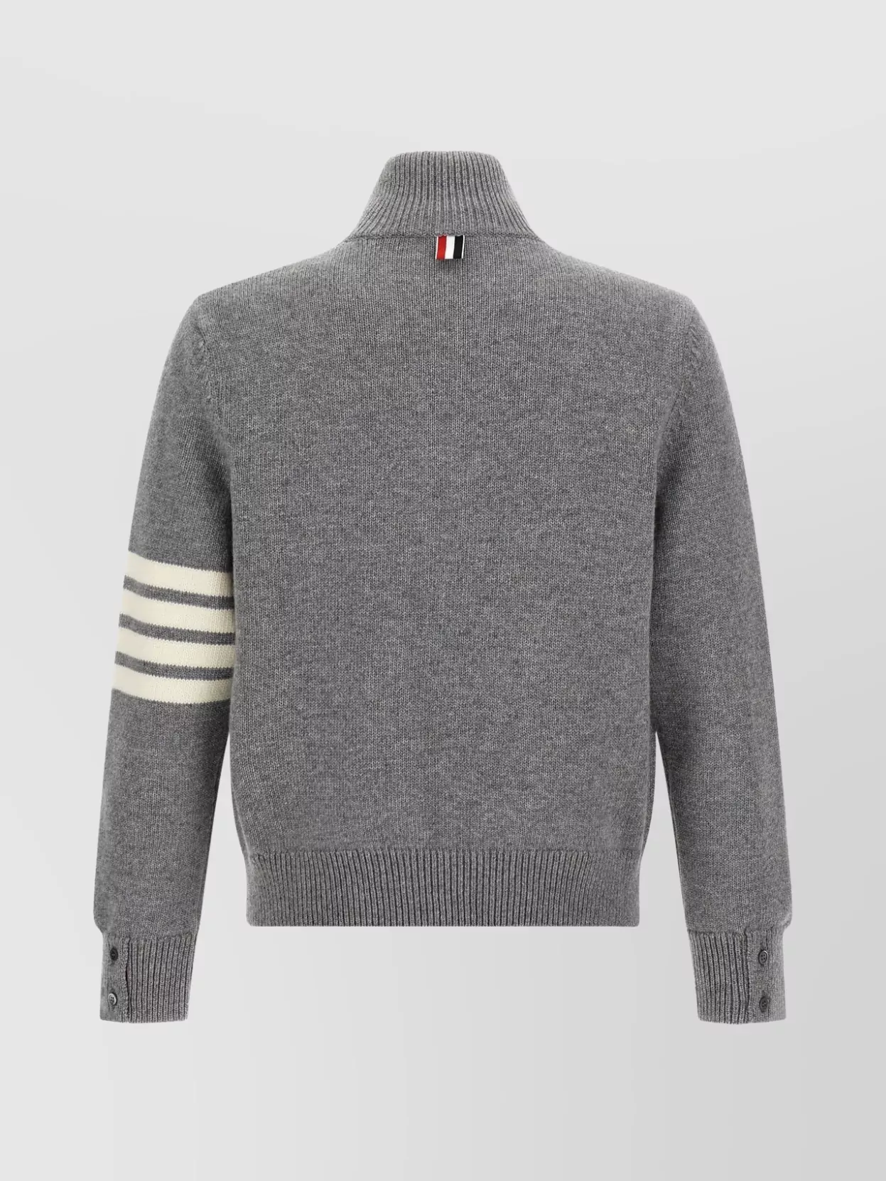 Thom Browne 4bar Half Zip Sweater Sweaters And Cardigans Gray In Multi