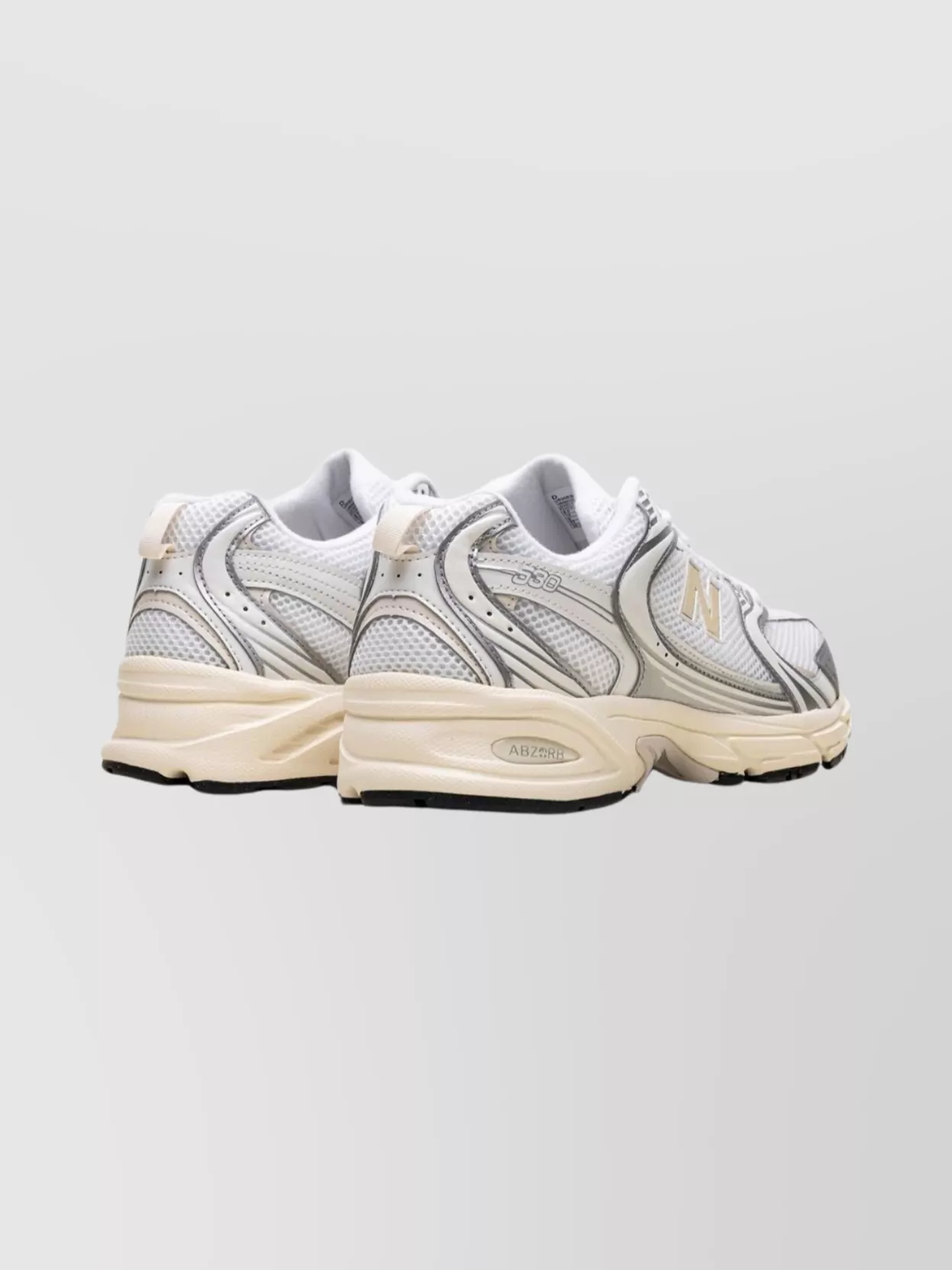 New Balance Mesh Rubber Sole Sneakers With Silver Accents