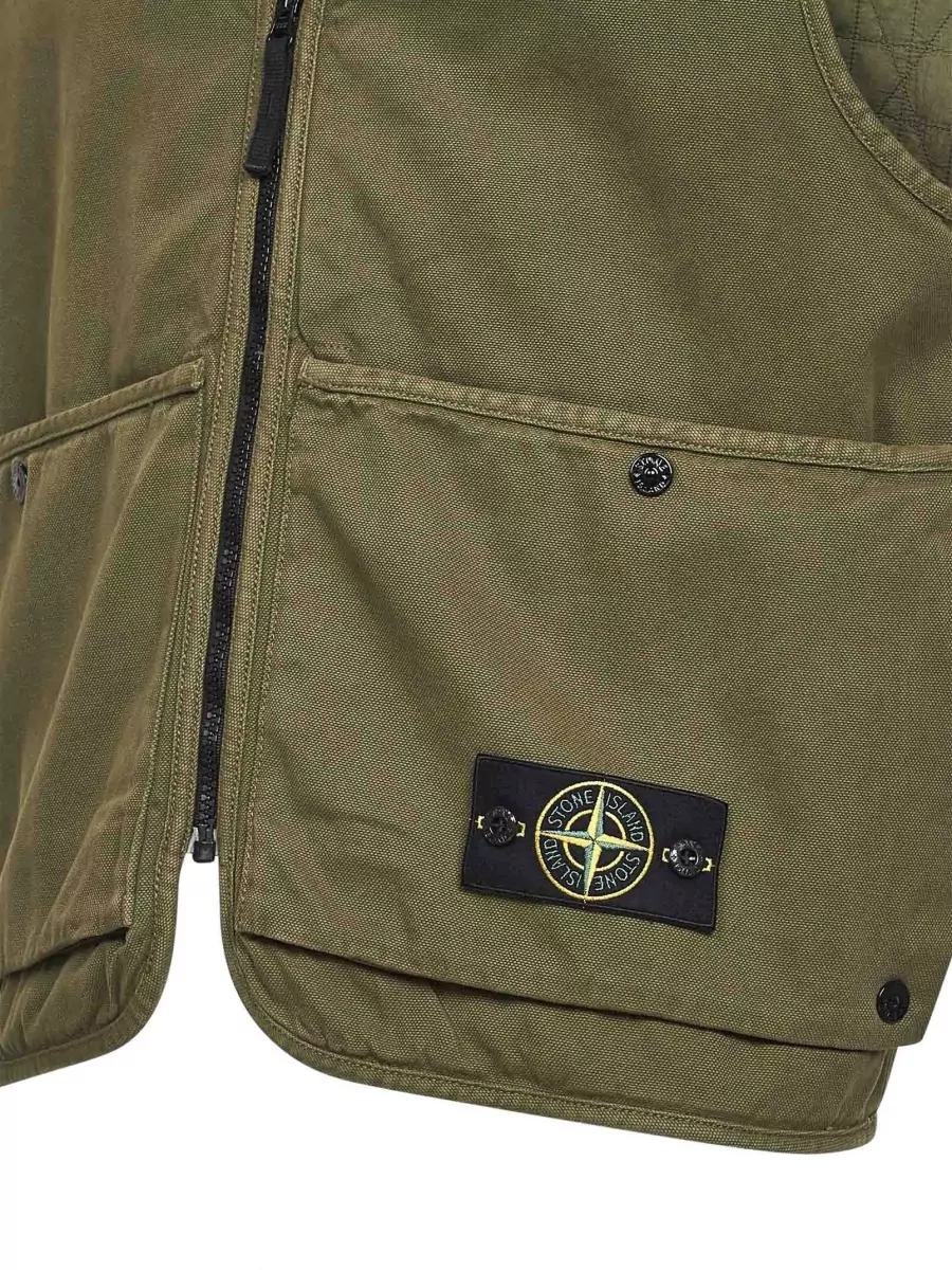 Stone Island Quilted Cotton Vest