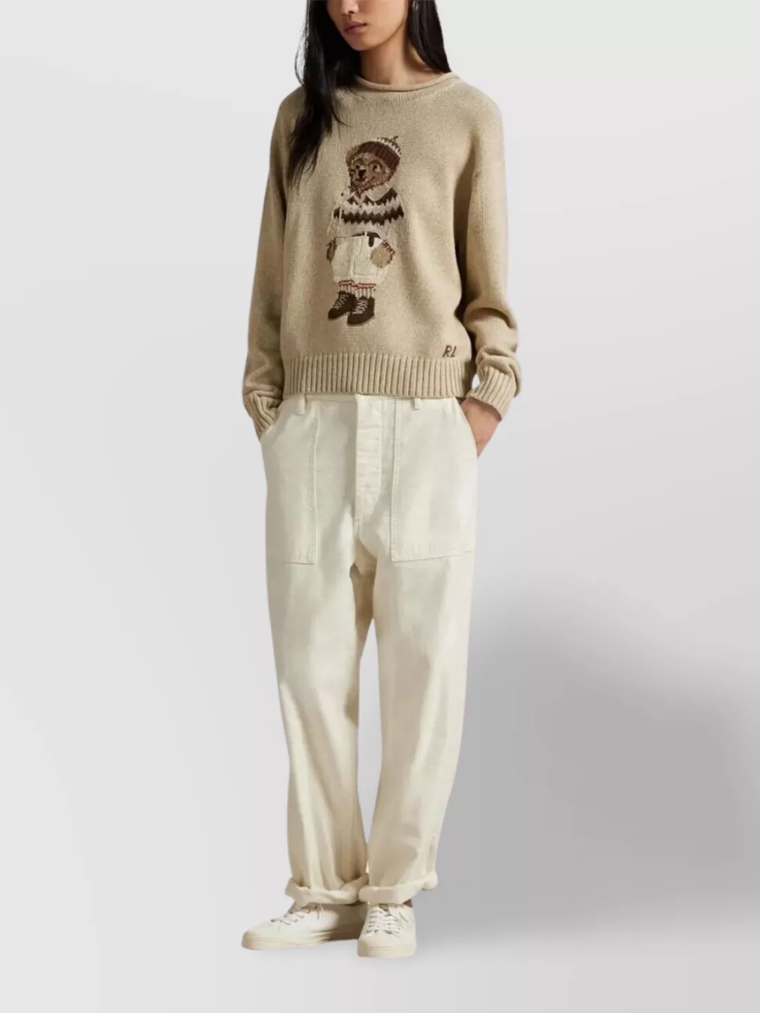 Polo Ralph Lauren Bear Graphic Roll Neck Sweater