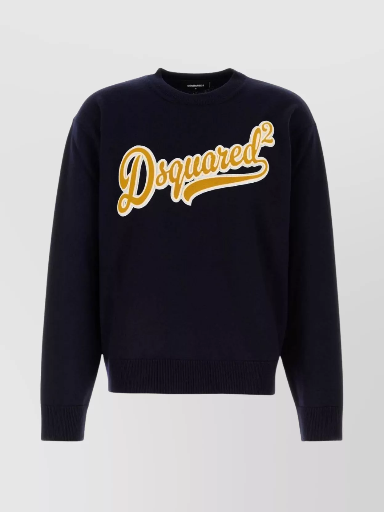 Dsquared2 Wool Sweater Featuring Ribbed Cuffs And Hem In Black
