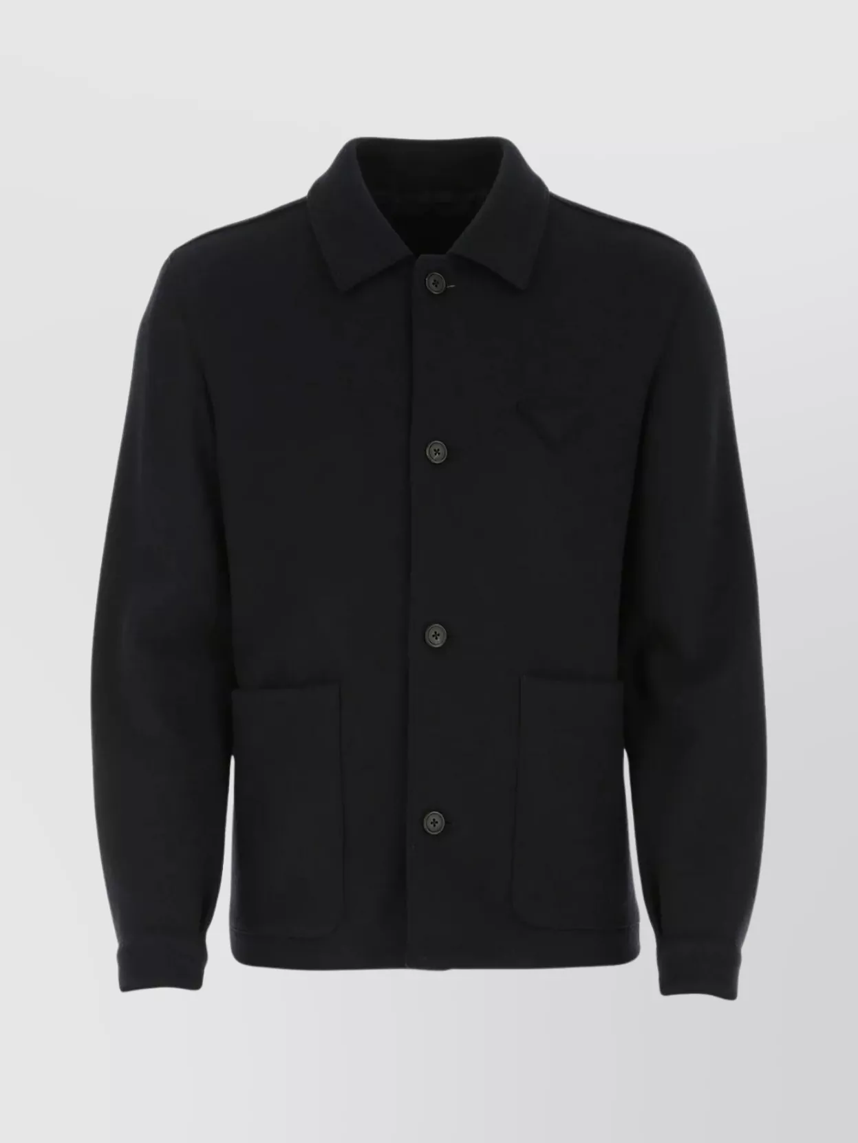 Shop Prada Jacket Cashmere Blend Pointed Collar