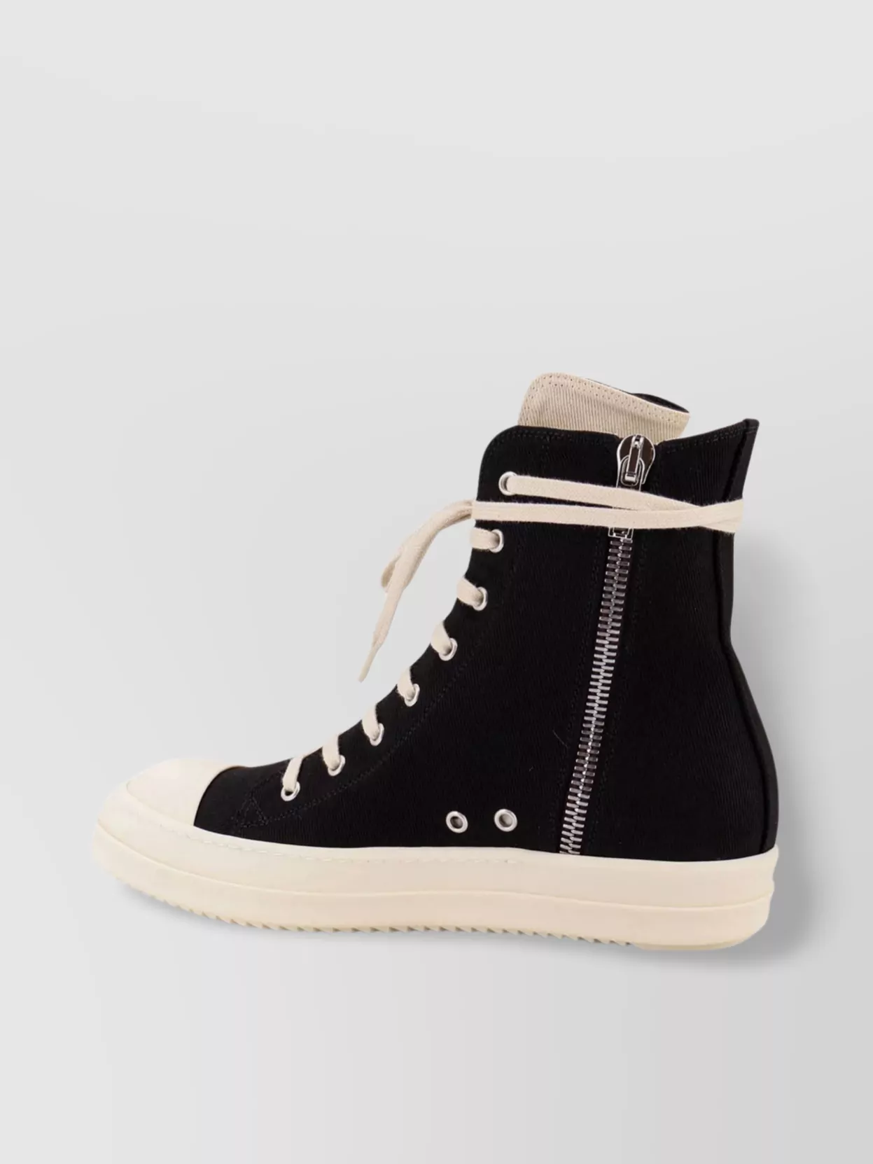 Rick Owens Drkshdw High-top Lace-up Sneakers With Ridged Sole