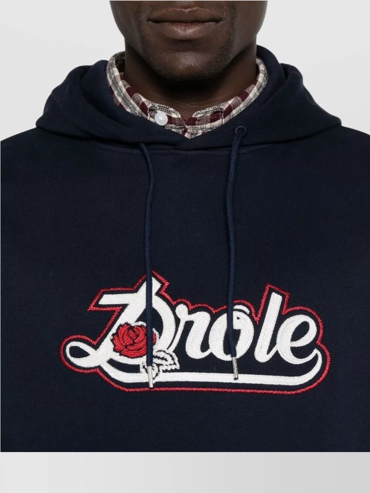 Drôle De Monsieur Logo Hoodie With Front Pouch Pocket
