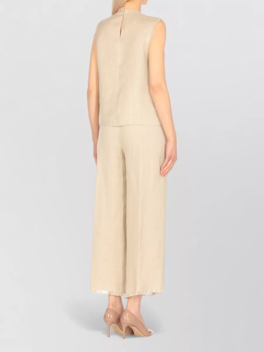 Antonelli Firenze Fringed Sleeveless Blouse