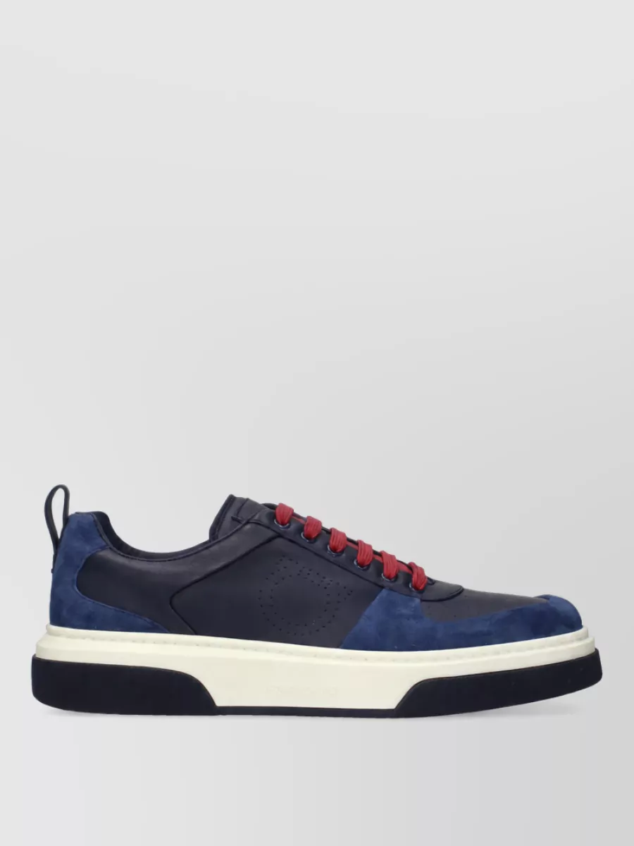 Ferragamo Leather Lace-Up Sneakers