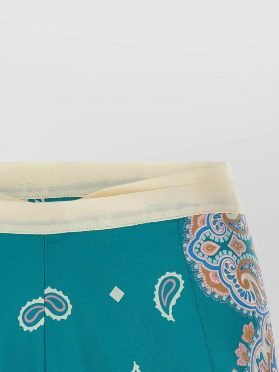 Pinko Silk Viscose Printed Shorts