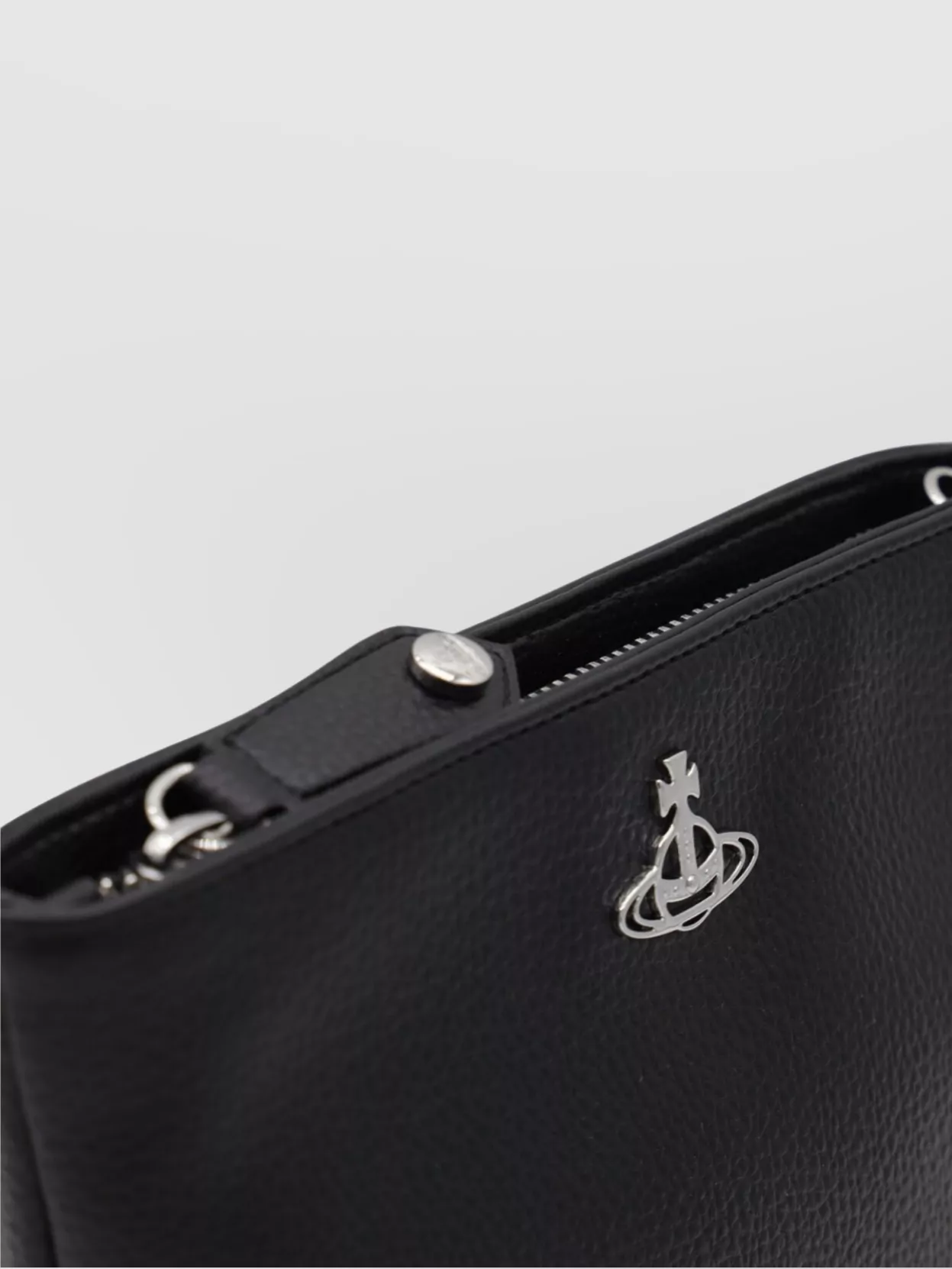 Vivienne Westwood Leather Texture Shoulder Bag Hardware Strap