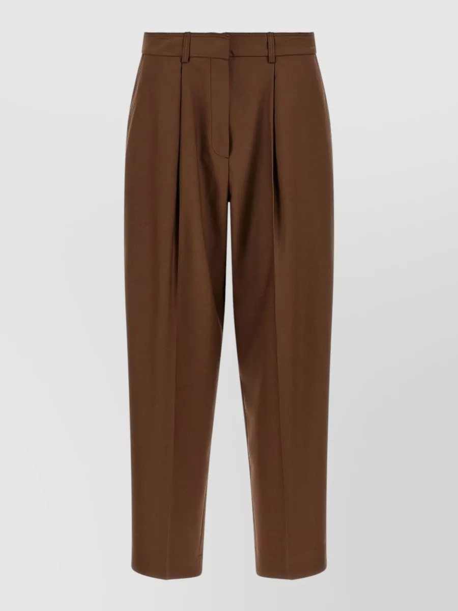 Gianluca Capannolo wool high-rise pleated tapered suit trousers
