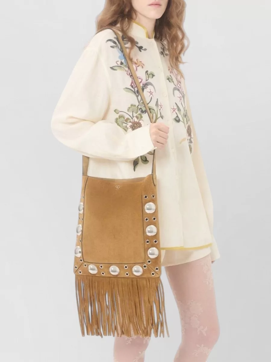 Valentino Garavani Embroidered Linen Long-Sleeve Shirt