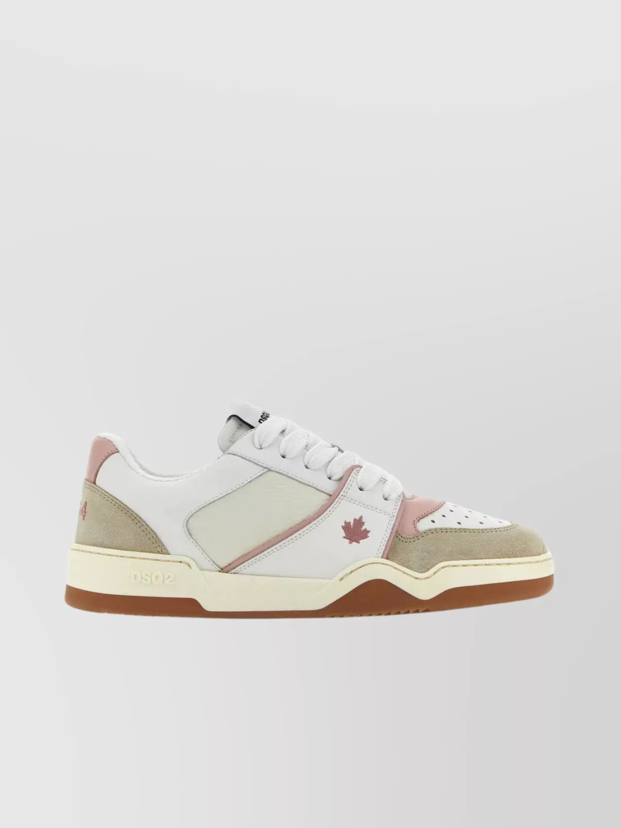 Shop Dsquared2 Leather And Suede Spiker Sneakers In White