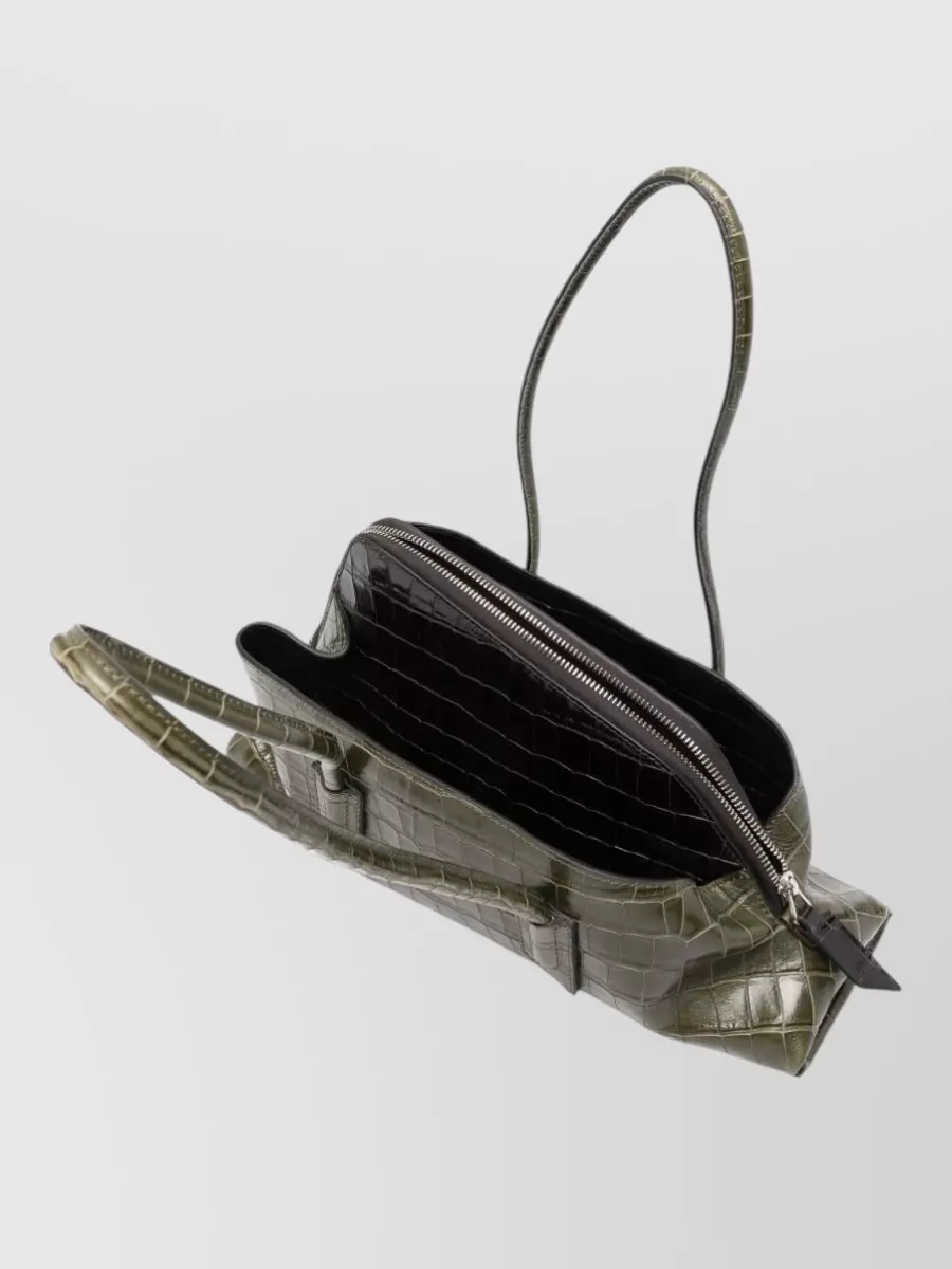 The Attico Small Embossed Leather Shoulder Bag