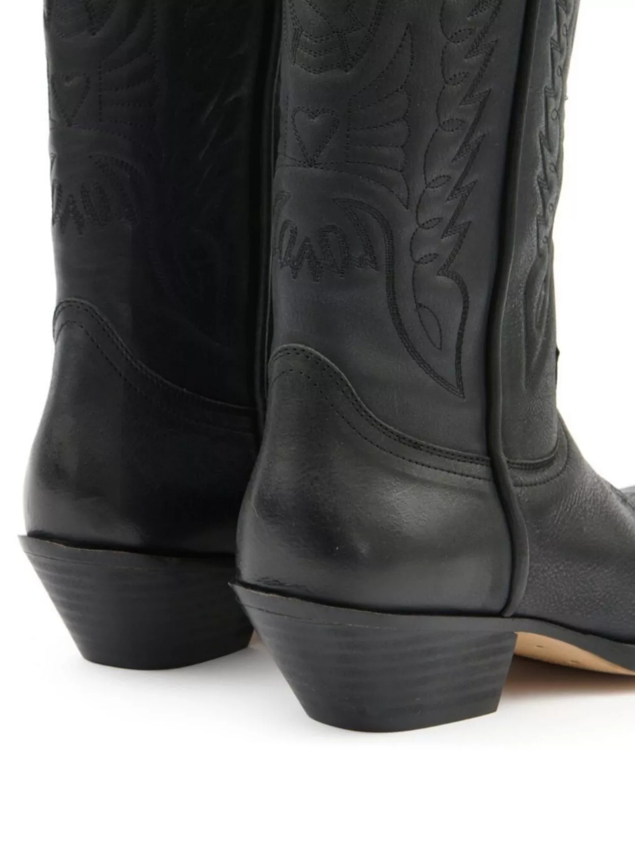 Mm6 Maison Margiela Pointed Toe Mid-calf Cuban Heel Boots