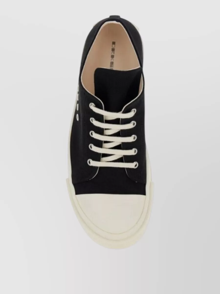 Rick Owens Canvas Low-Top Sneakers