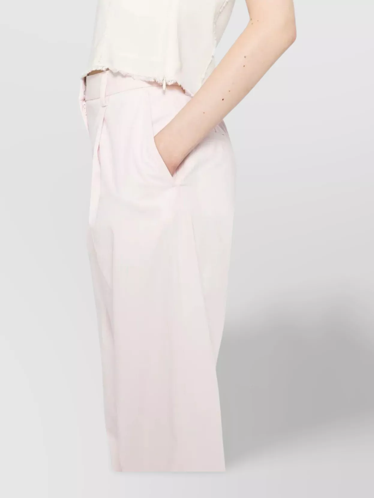 Totême High-waisted Wide Leg Trousers With Slanted Pockets