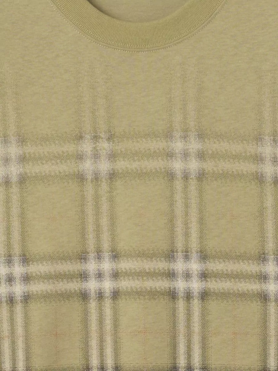 Burberry Check Cotton T Shirt Relaxed Fit