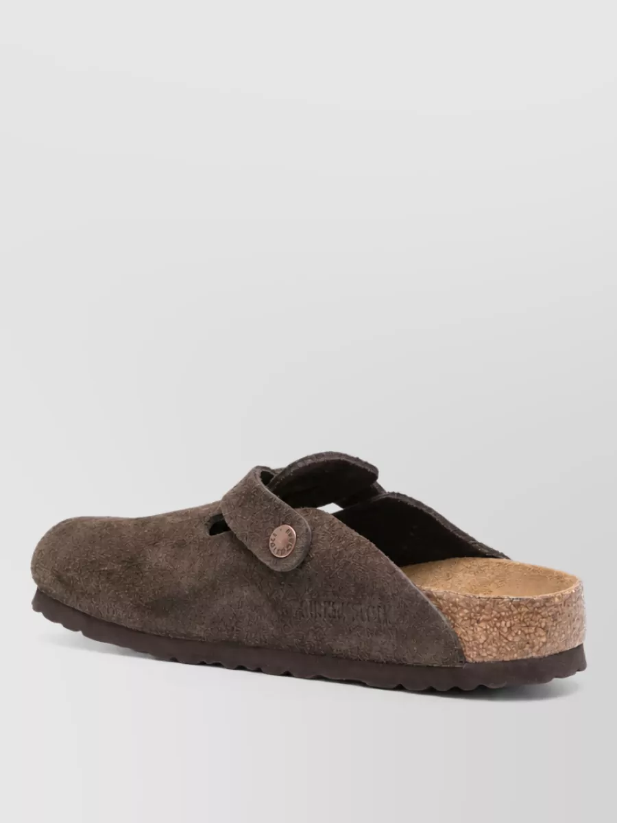 Birkenstock Suede Leather Buckle Mules