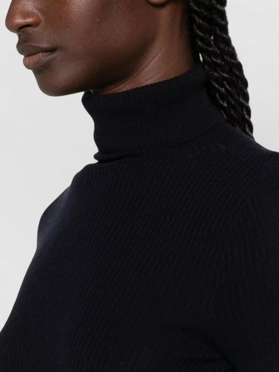 Fabiana Filippi Wool Silk Cashmere Ribbed Turtleneck Sweater