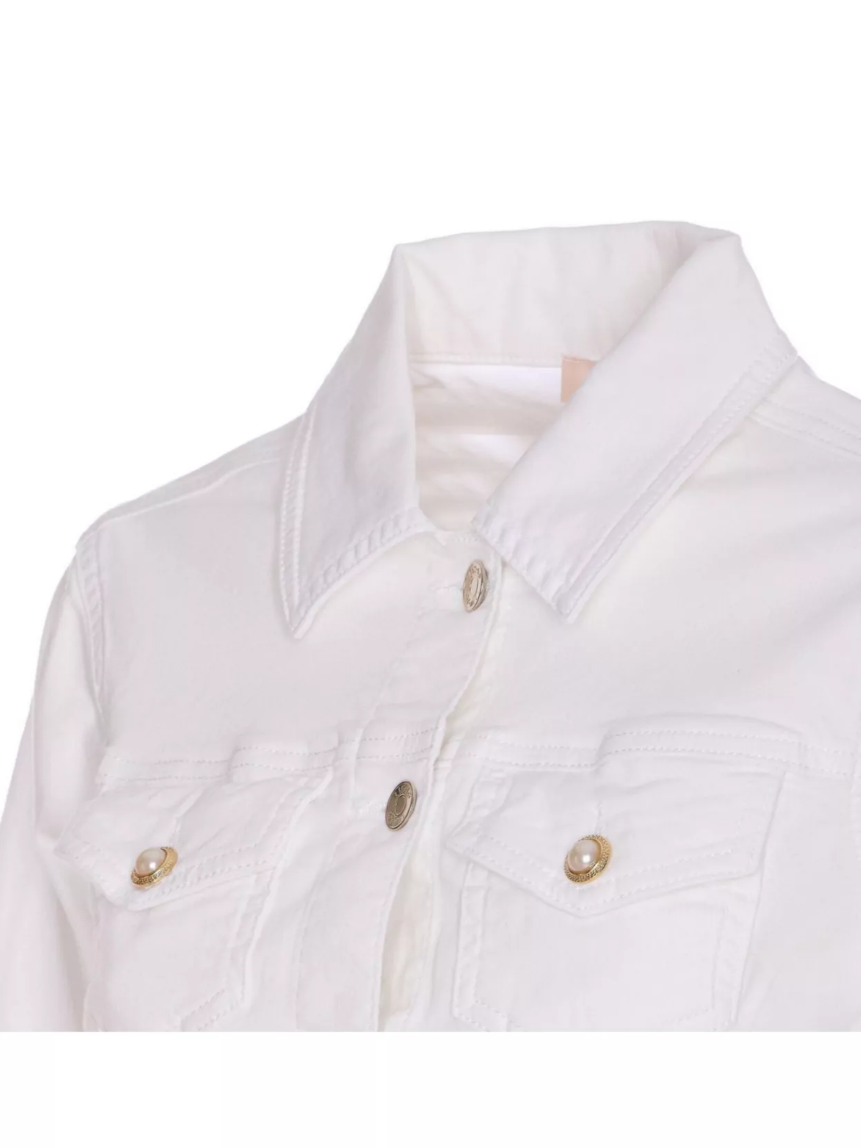 Liu •jo Short Sleeve Cropped Collared Jacket