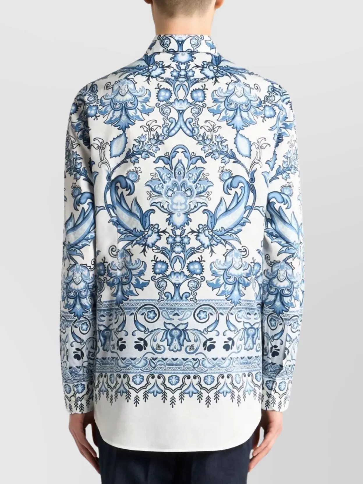 Etro Floral Print Cotton Long Sleeve Shirt