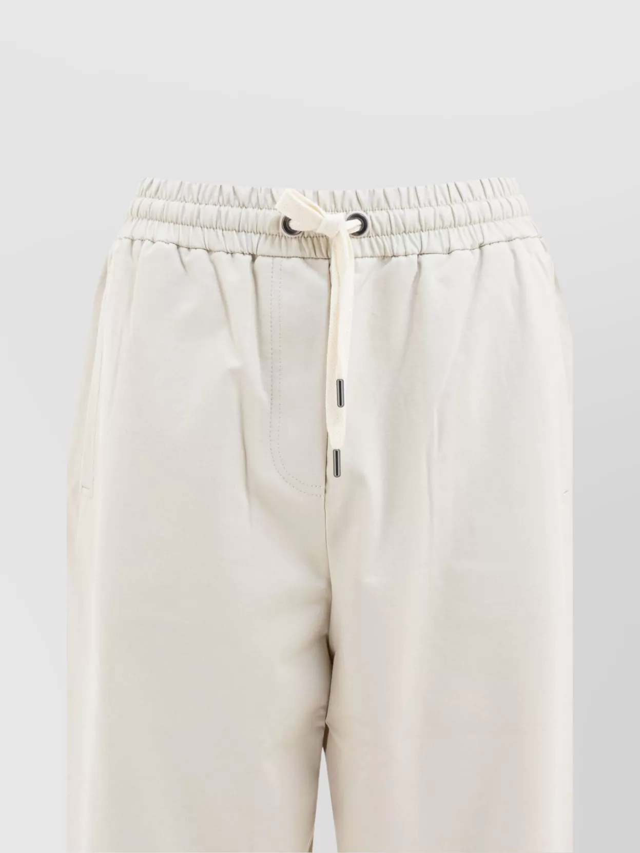 Brunello Cucinelli Trousers Featuring Elastic Waistband And Side Pockets