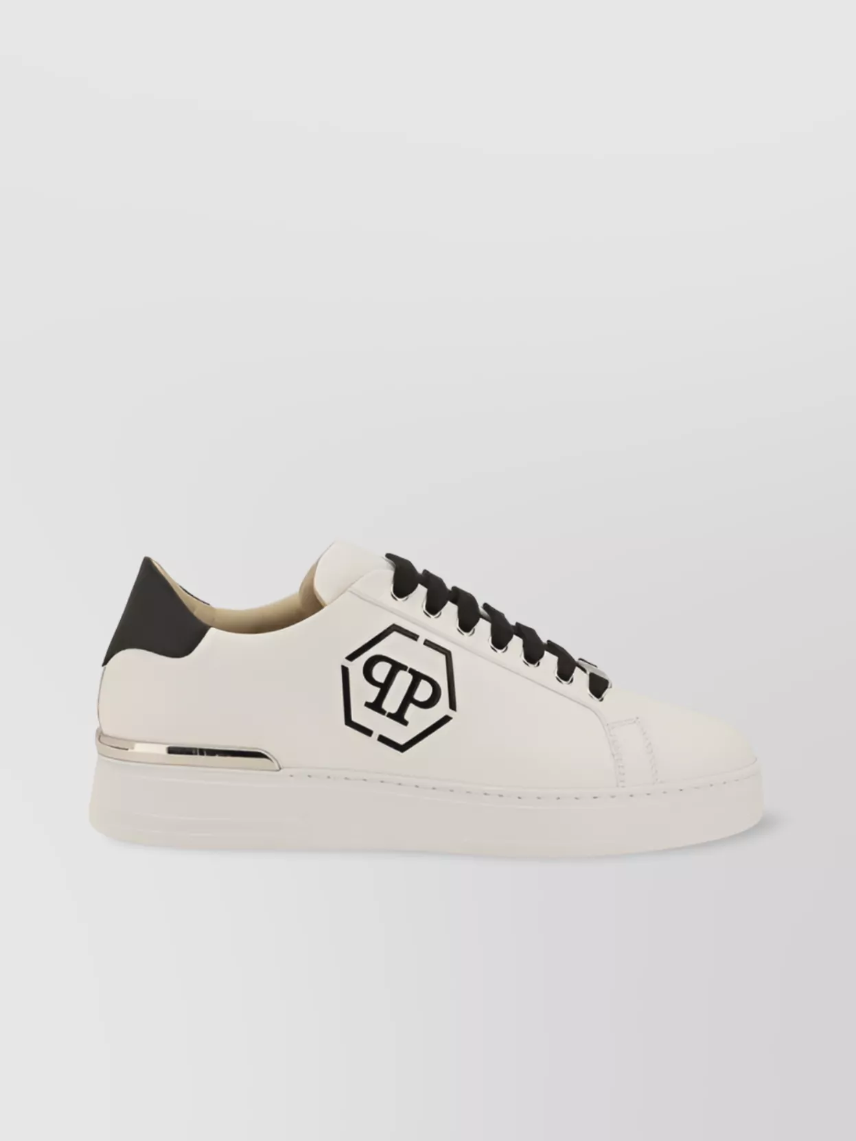 Philipp Plein Bold Leather Round Toe Sneakers
