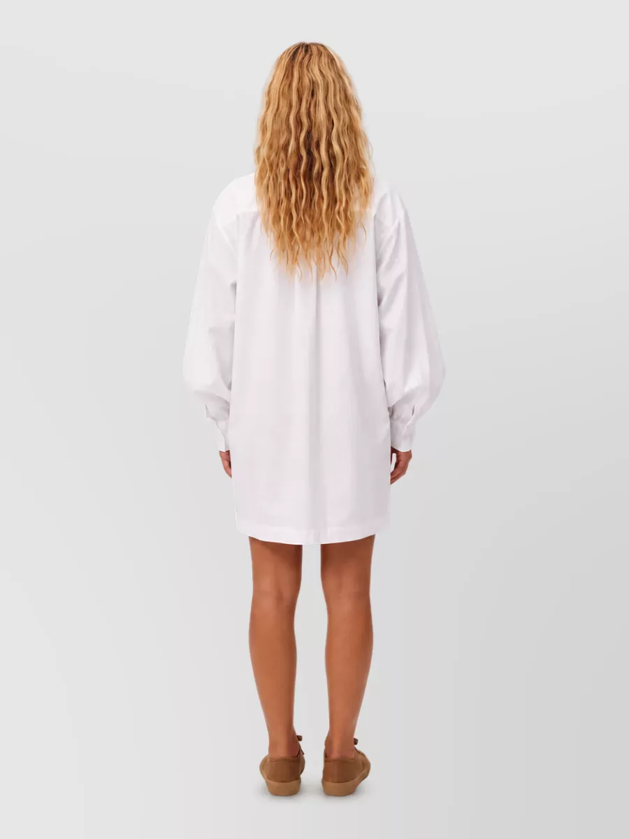 Loewe Cotton Batwing Mini Shirt Dress