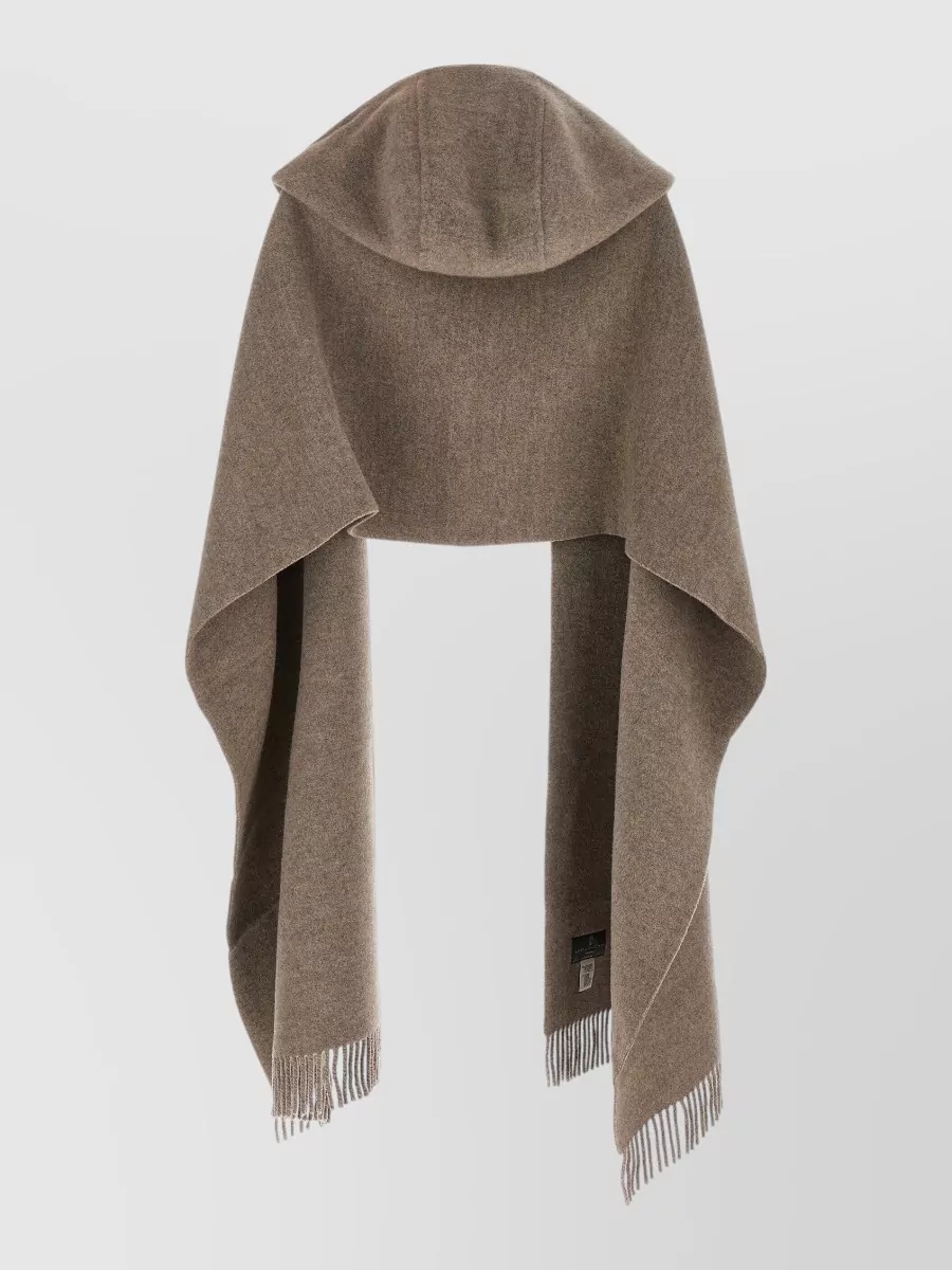 Brunello Cucinelli cashmere hooded scarf