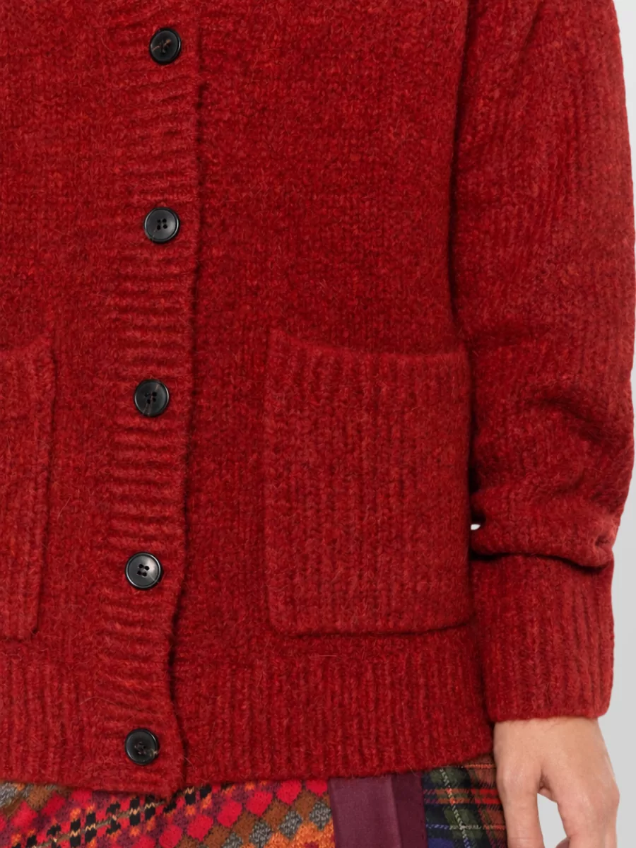 Dries Van Noten Alpaca-Blend Oversized V-Neck Cardigan