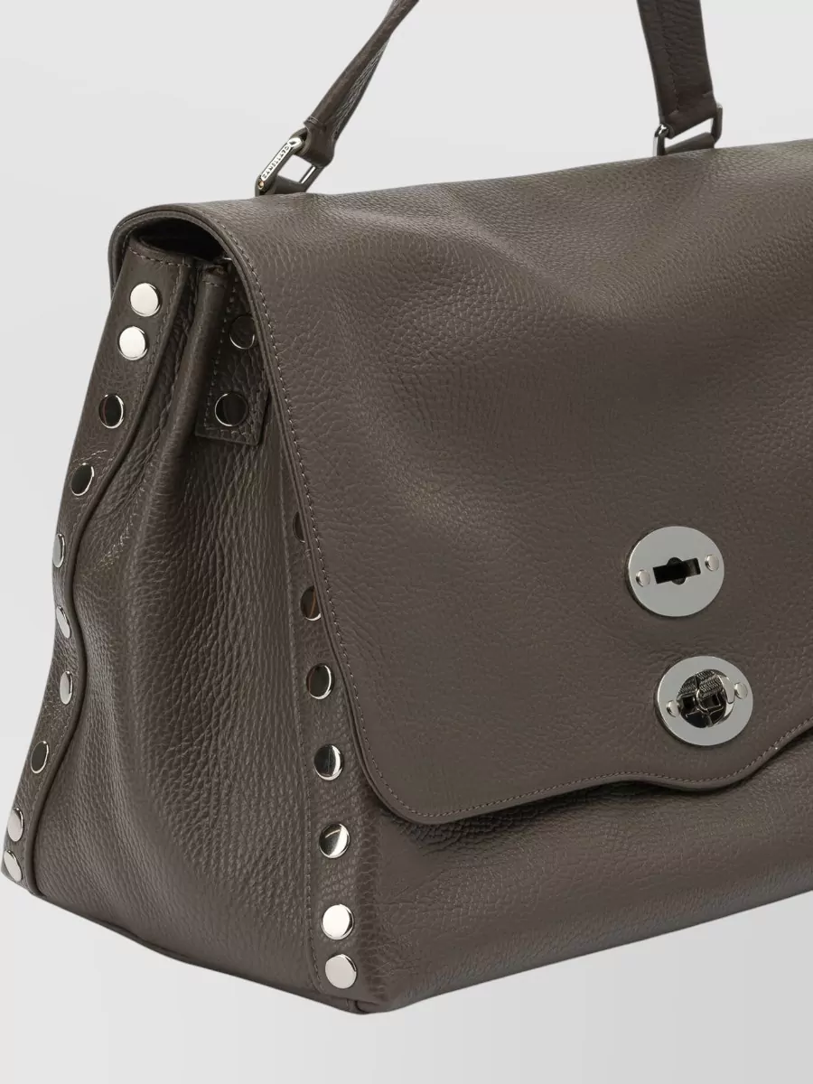 Zanellato Shoulder Bag Textured Finish Top Handle