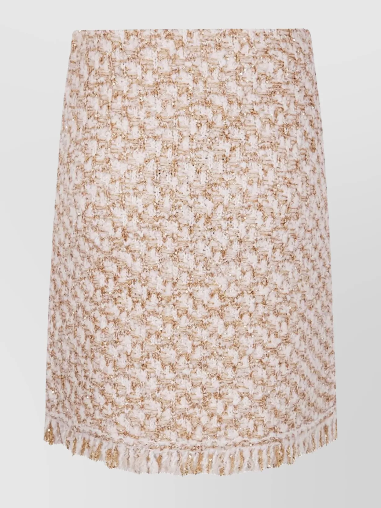 Fabiana Filippi Textured Midi Skirt With Fringe And Sequins