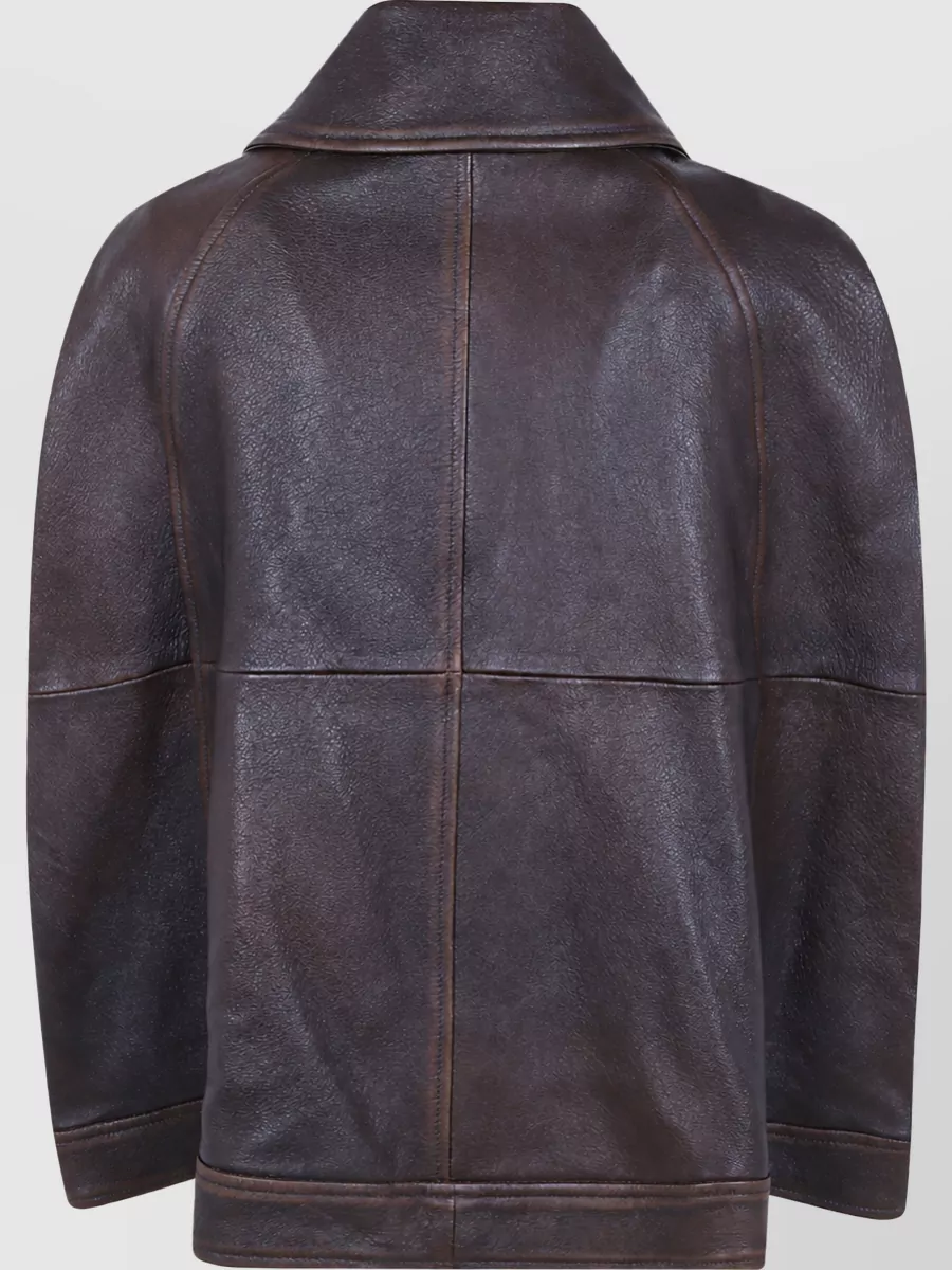 7 For All Mankind Leather Cape