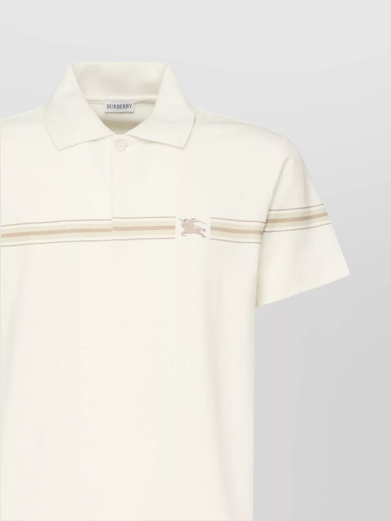Burberry Embroidered Equestrian Stripe Polo
