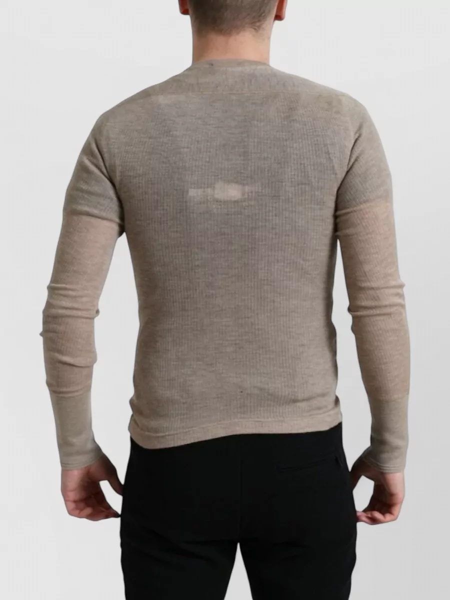 Dolce&Gabbana Cashmere Ribbed Henley Long-Sleeve T-Shirt