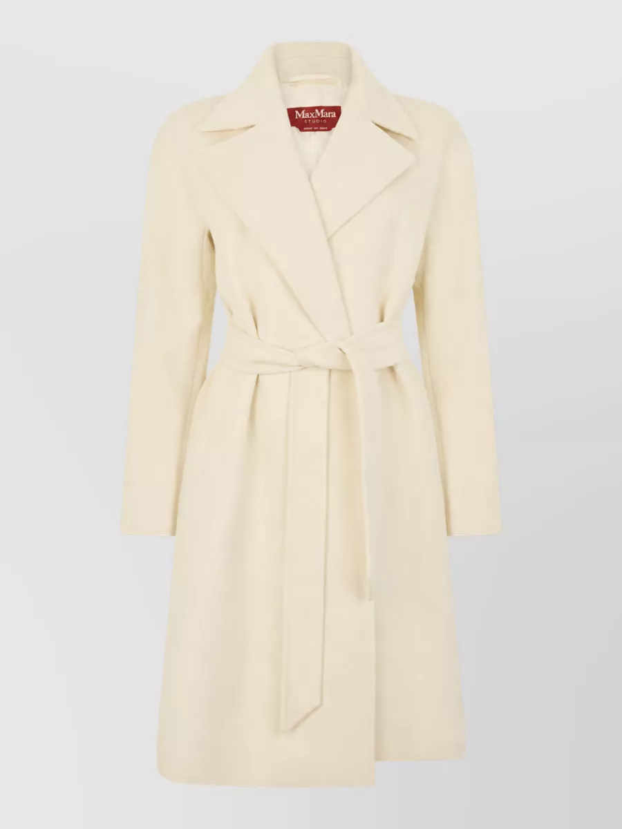 S Max Mara wool belted trench coat
